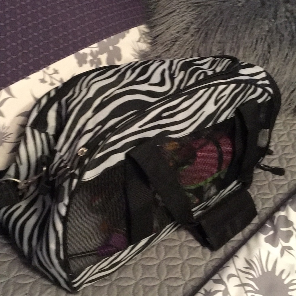 Zebra print Animal Carrier ( small animal)